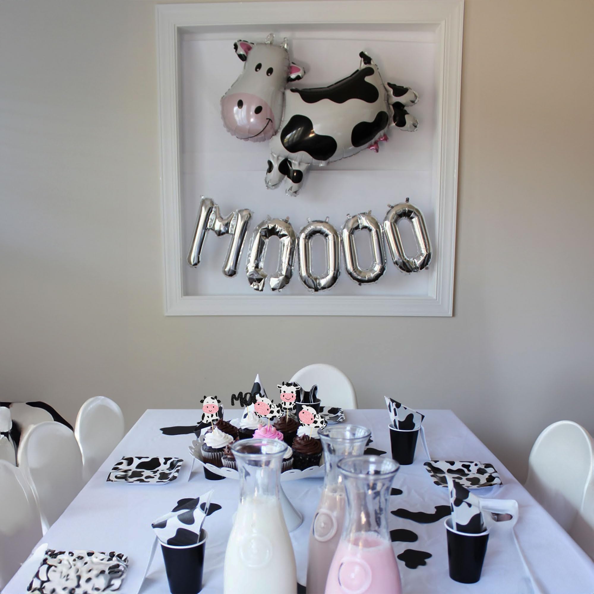 Gyufise cow cupcake toppers fruit and dessert decoration
