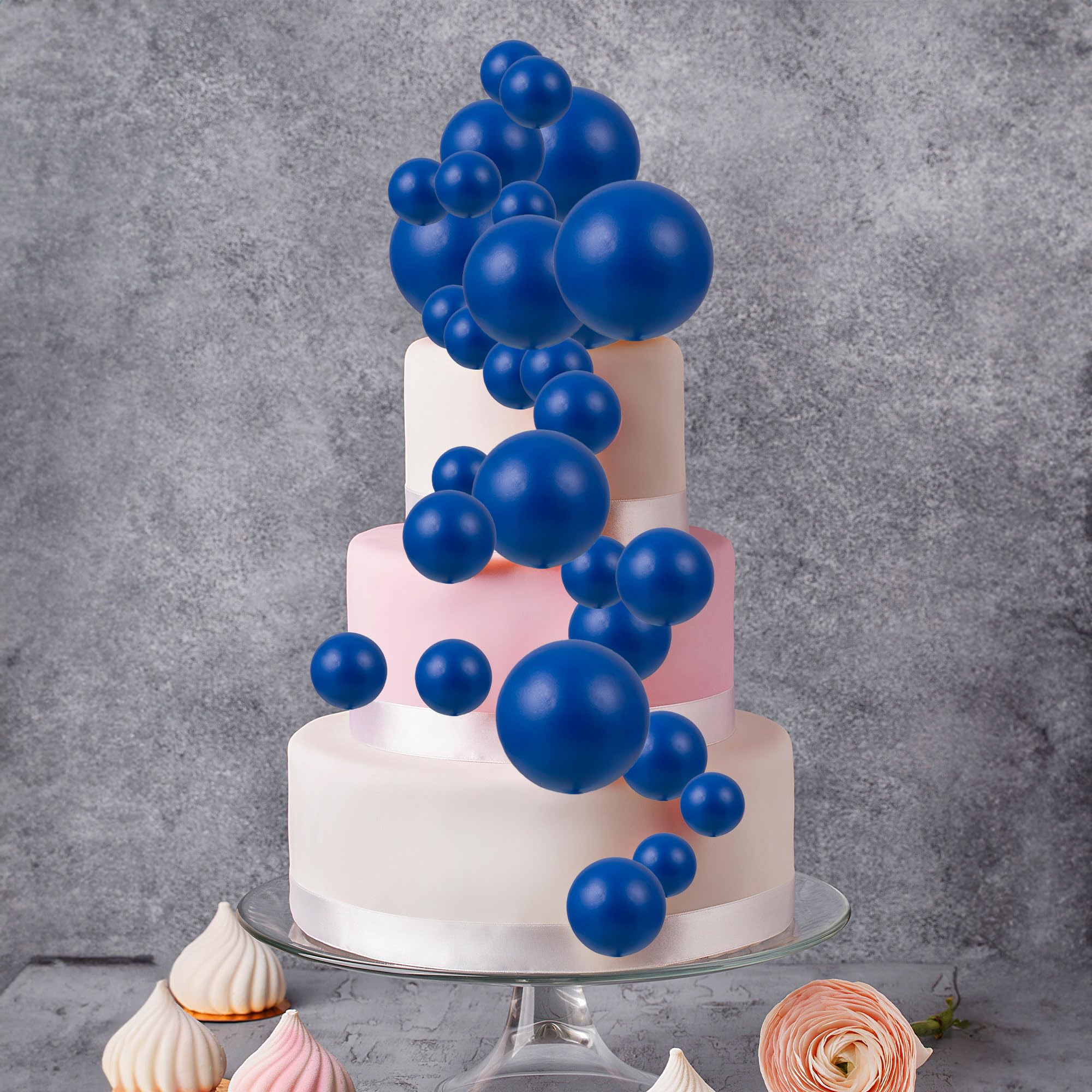 Gyufise cupcake toppers decorate desserts with royal blue style