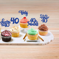 Gyufise cupcake toppers on desserts for eye-catching presentation.
