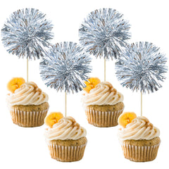 Gyufise foil firework cupcake toppers assembled for quick cake decorating.