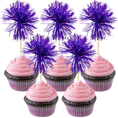 Gyufise foil firework toppers assembled on cake for instant celebration decor.