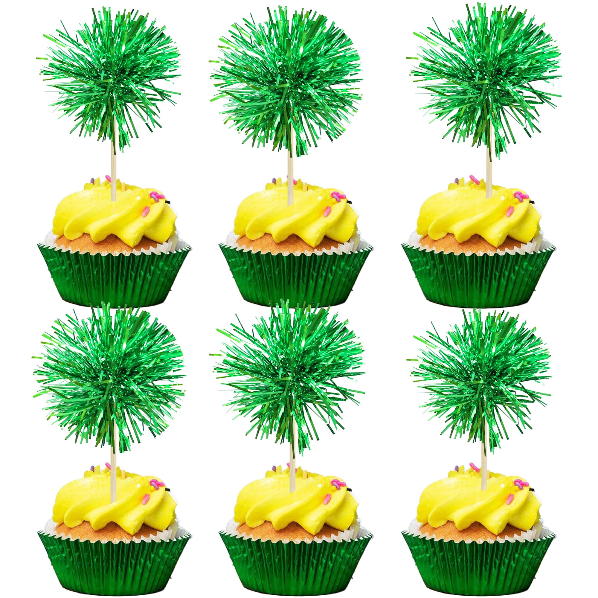 Gyufise foil firework cupcake toppers assemble-ready for immediate cake insertion