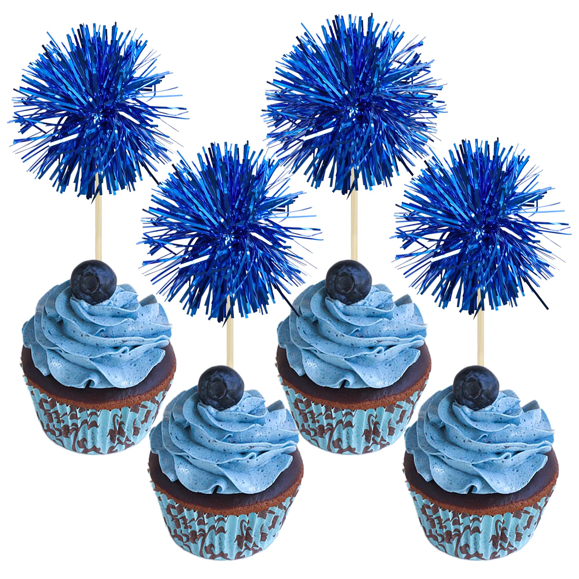 Gyufise foil firework cupcake toppers packaged and ready to decorate