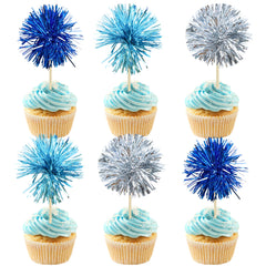 Gyufise foil firework cupcake toppers decorate desserts with festive sparkle.