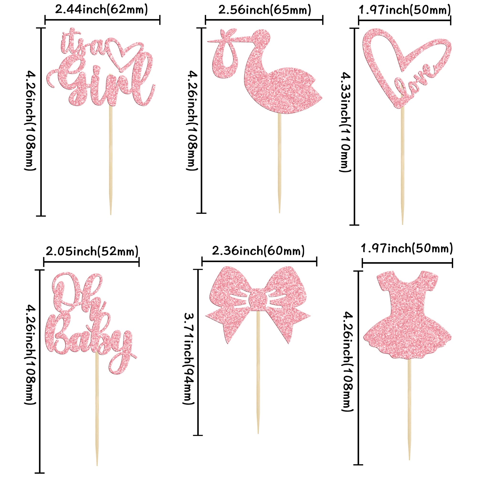 Gyufise girl bow and dress toppers for cupcakes