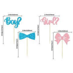 Gyufise girl picks cupcake toppers create cute gender reveal dessert accents