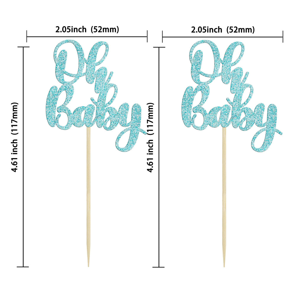 Gyufise glitter baby shower cupcake picks for festive treats
