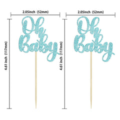 Gyufise glitter baby shower cupcake picks for festive treats