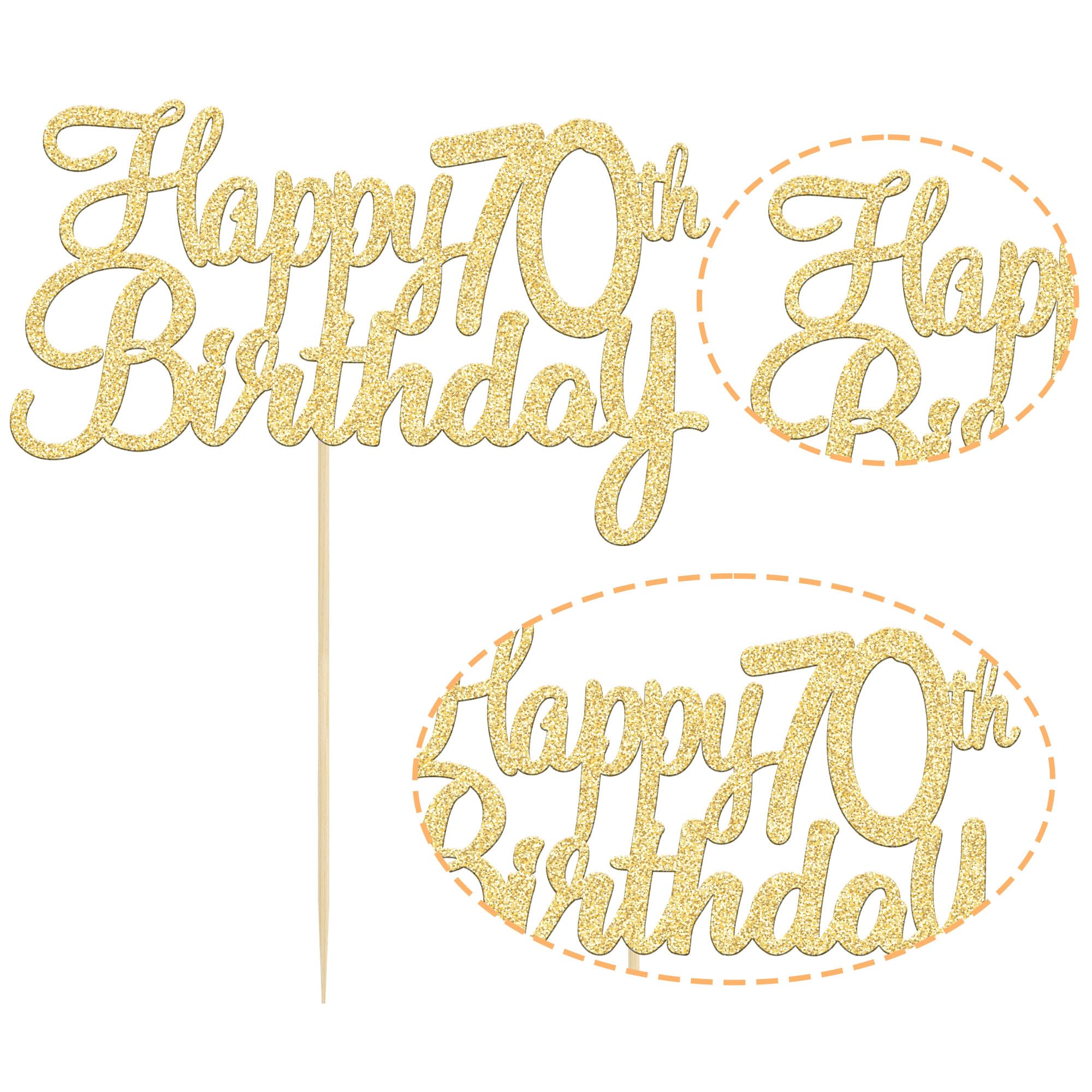 Gyufise glitter finish topper enhances cupcakes with shimmering birthday charm