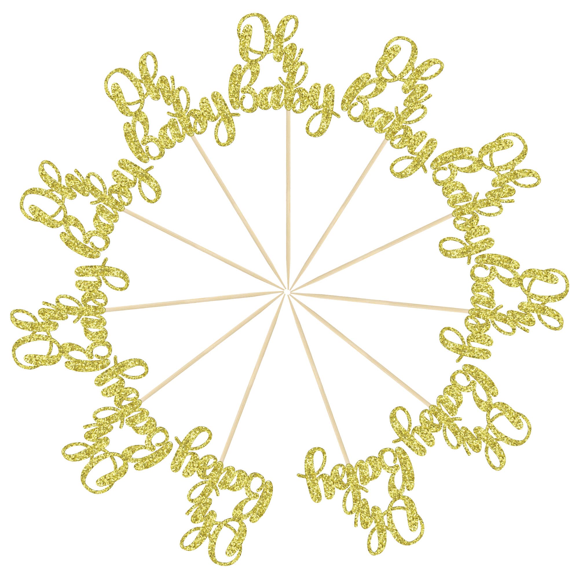 Gyufise gold cupcake picks add a luxe touch to cupcakes and fruit.