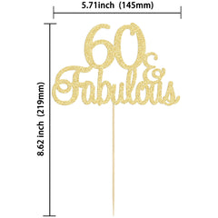 Gyufise glittery topper adds elegant sparkle to 60th anniversary decor.