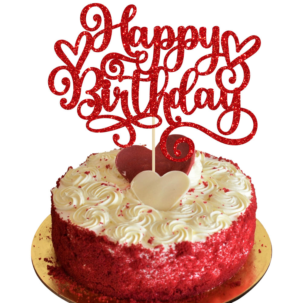 Gyufise Happy Birthday Cake Topper assembled for instant cake decoration