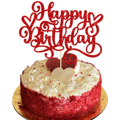 Gyufise Happy Birthday Cake Topper assembled for instant cake decoration
