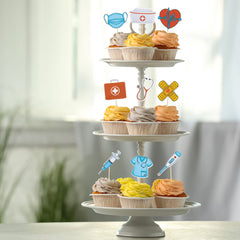 Gyufise nursing-grad theme party decorations enhance birthday dessert displays