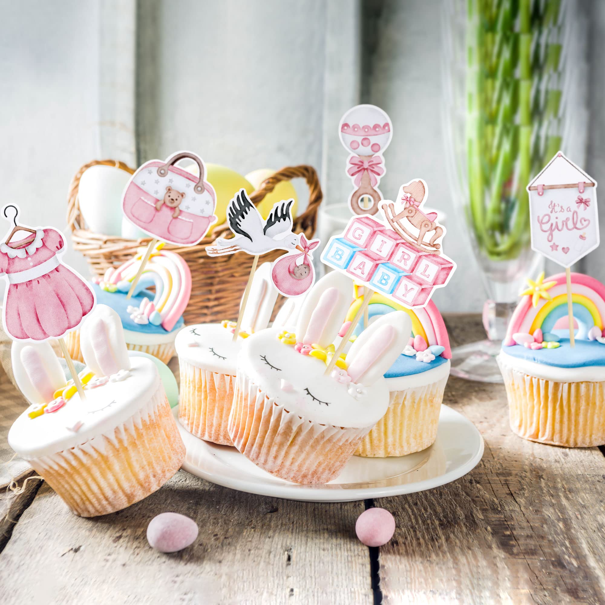 Gyufise Oh Baby It's a Girl topper highlights a girl-themed celebration.