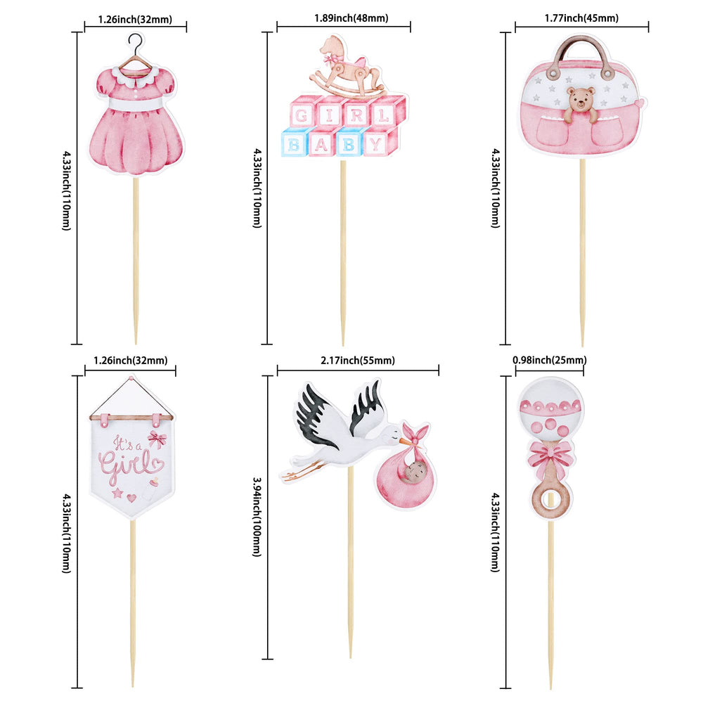Gyufise Pacifier cupcake topper adds playful detail for baby showers.