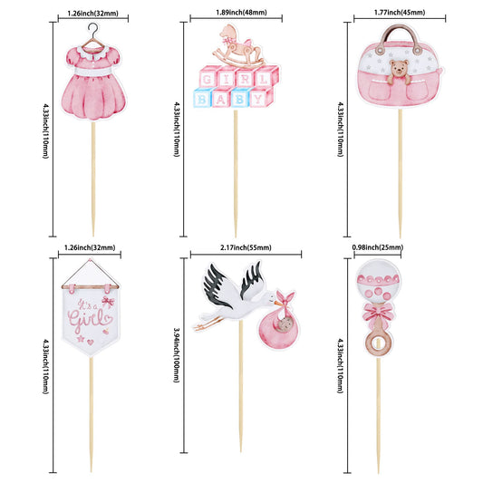 Gyufise Pacifier cupcake topper adds playful detail for baby showers.