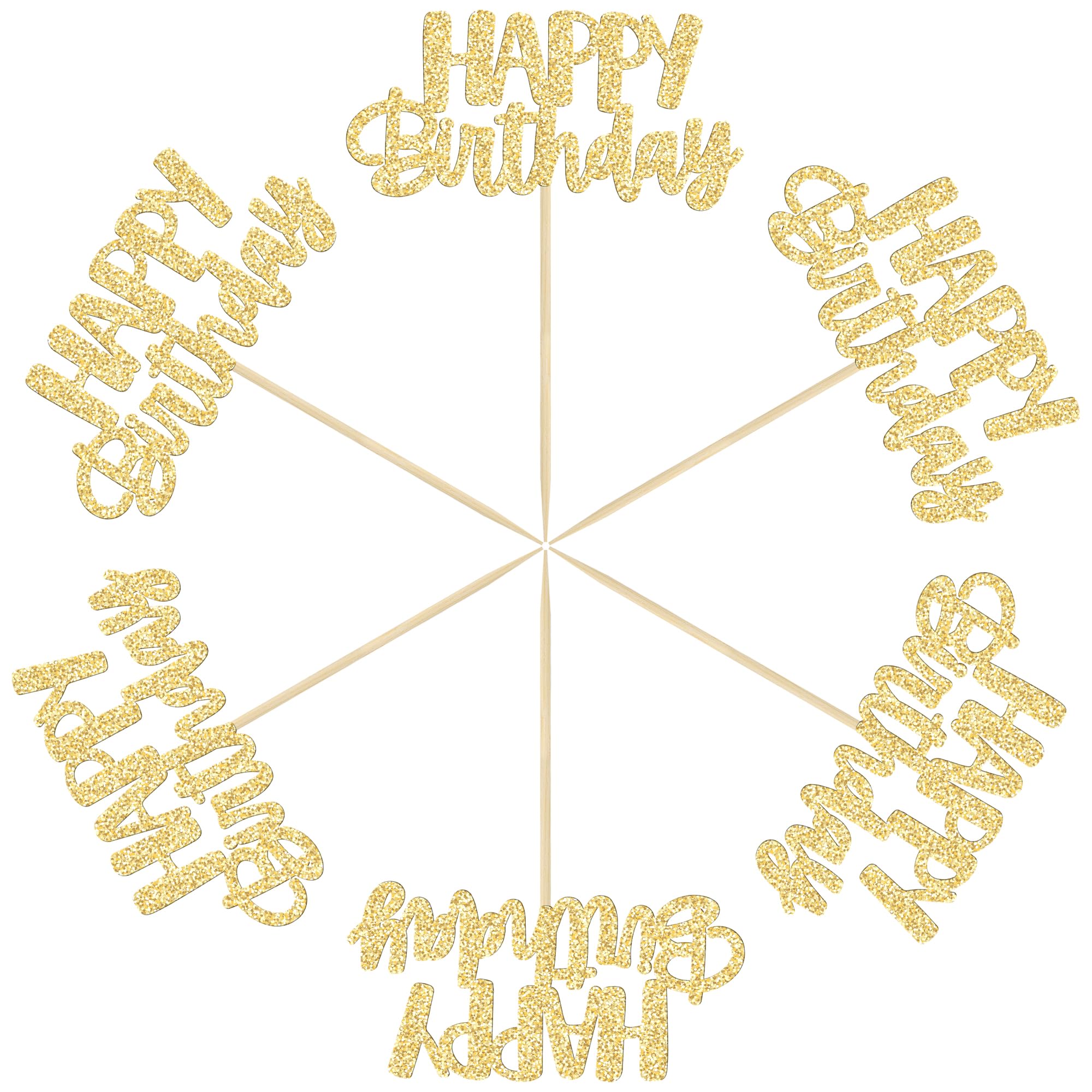 Gyufise party decor toppers are easy to insert into cupcakes.