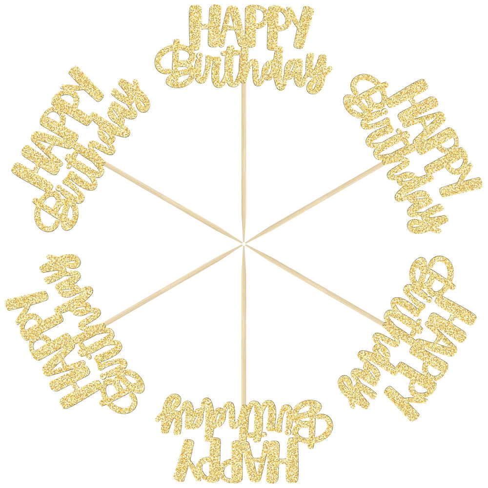 Gyufise party decor toppers are easy to insert into cupcakes.