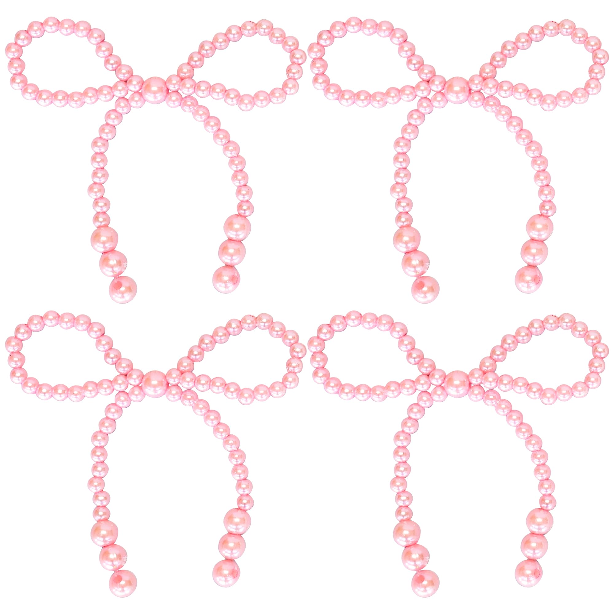 Gyufise Pearl Bow Cake Toppers packaging highlights 15-piece set
