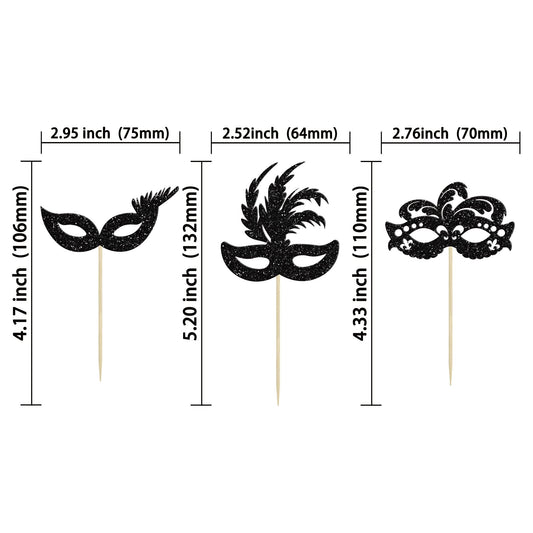 Gyufise premium card stock cupcake toppers add glittery charm to desserts.