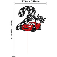 Gyufise race car topper made from premium cardstock for safe decorations.