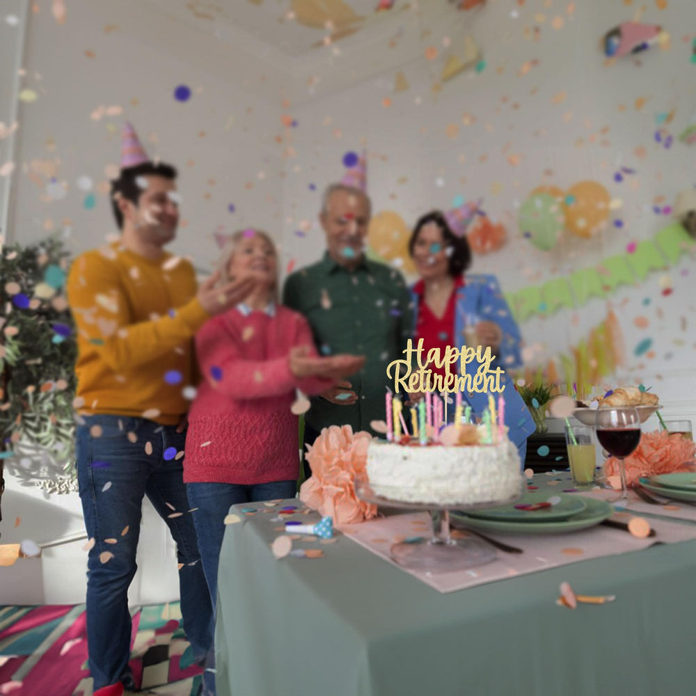 Gyufise ready-to-use retirement cake decor for fast setup