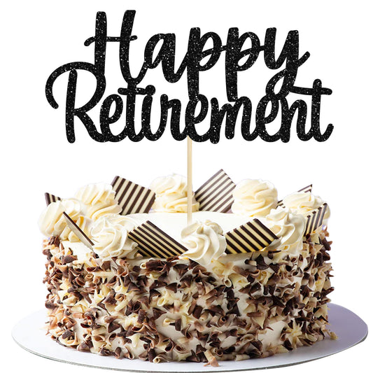 Gyufise retirement cake topper assembled on cake adds instant celebratory flair.
