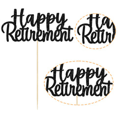 Gyufise retirement cake topper glitter detail adds festive sparkle to desserts.