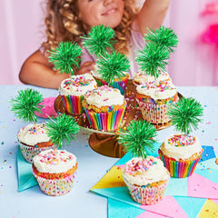 Gyufise reusable foil cupcake picks offer multi-use party decoration