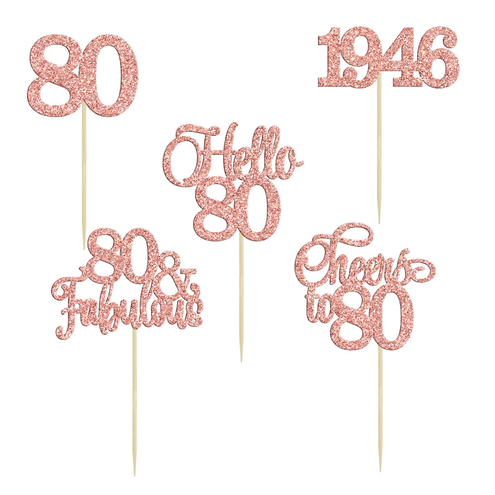 Gyufise single-sided cake toppers with plain back for clean display.