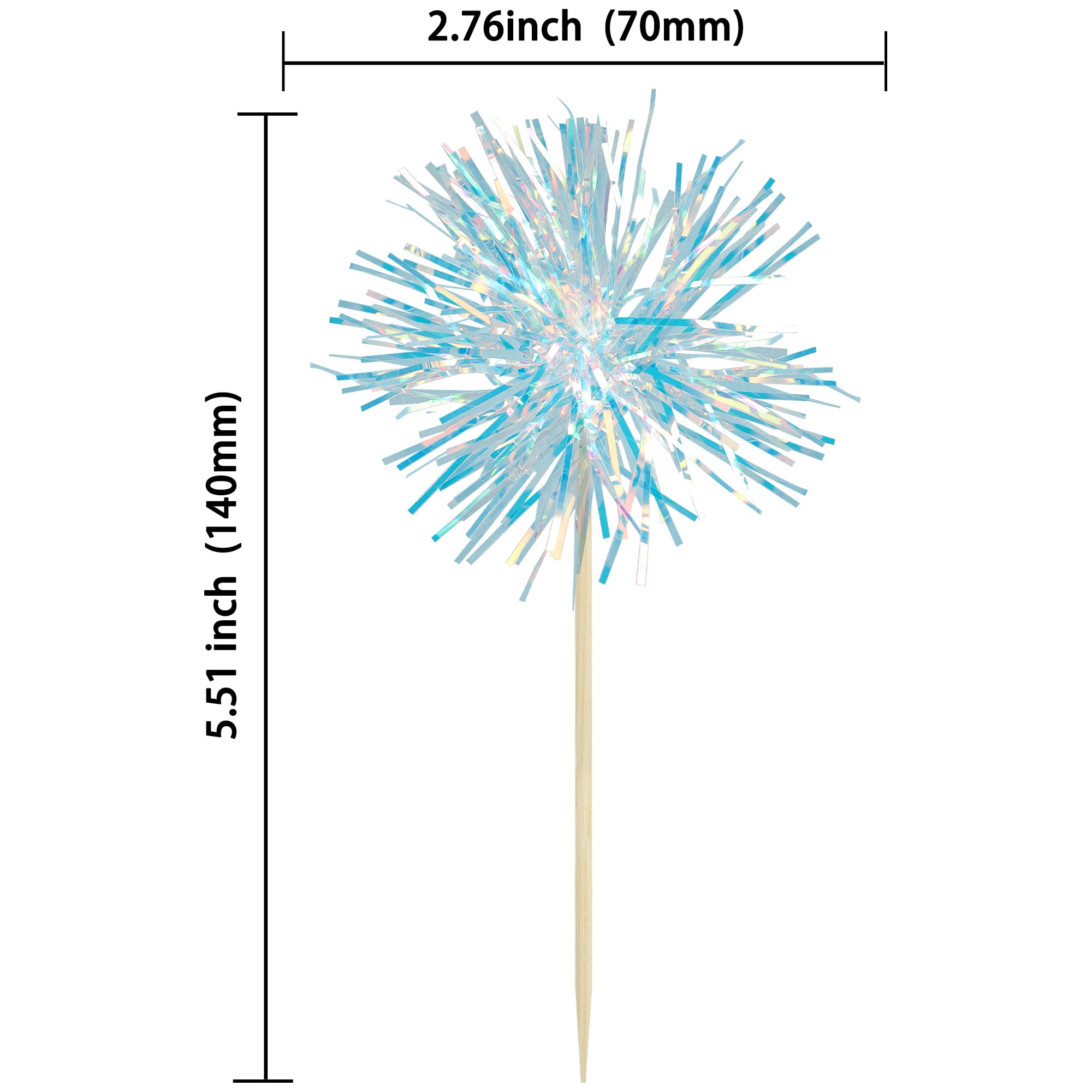Gyufise sparkle tinsel cake toppers brighten cupcakes and desserts