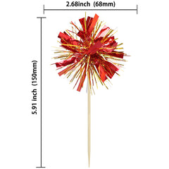 Gyufise sparkle tinsel cake decorations shine on desserts for parties.
