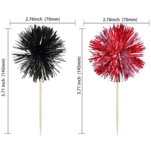 Gyufise sparkle tinsel cake topper enhances party vibes on any dessert.