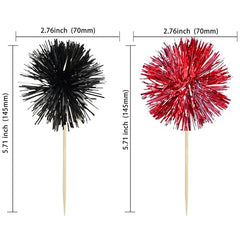 Gyufise sparkle tinsel cake topper enhances party vibes on any dessert.