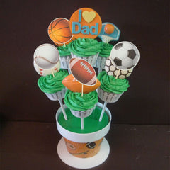 Gyufise rugby ball toppers bring bold flair to party desserts.