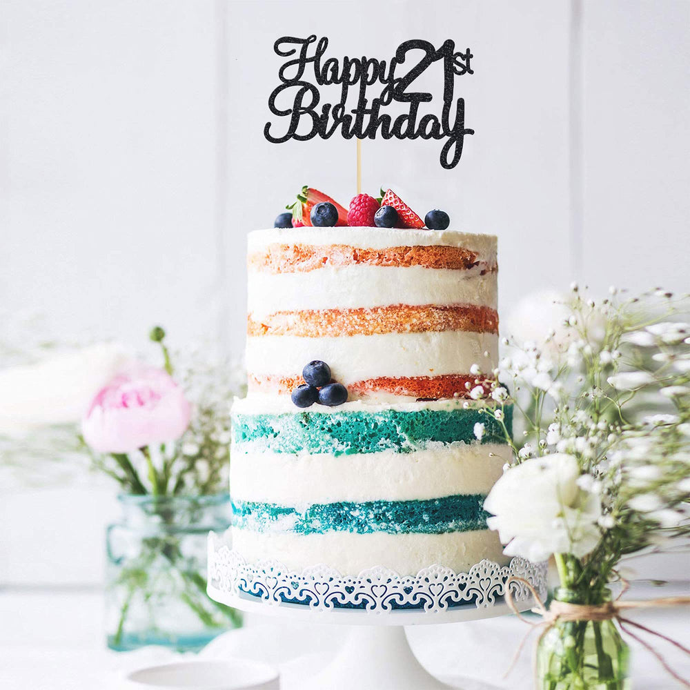 Gyufise sweet 21 theme cake decor for a memorable party.