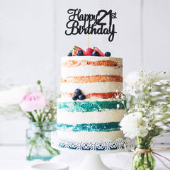 Gyufise sweet 21 theme cake decor for a memorable party.