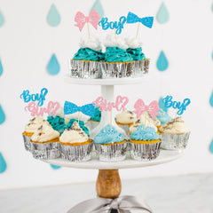 Gyufise tie picks cupcake toppers bring classy party detail to cupcakes