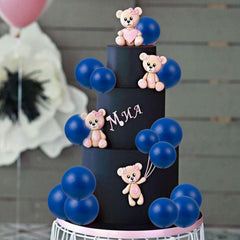 Gyufise wedding cake toppers in royal blue elevate party desserts