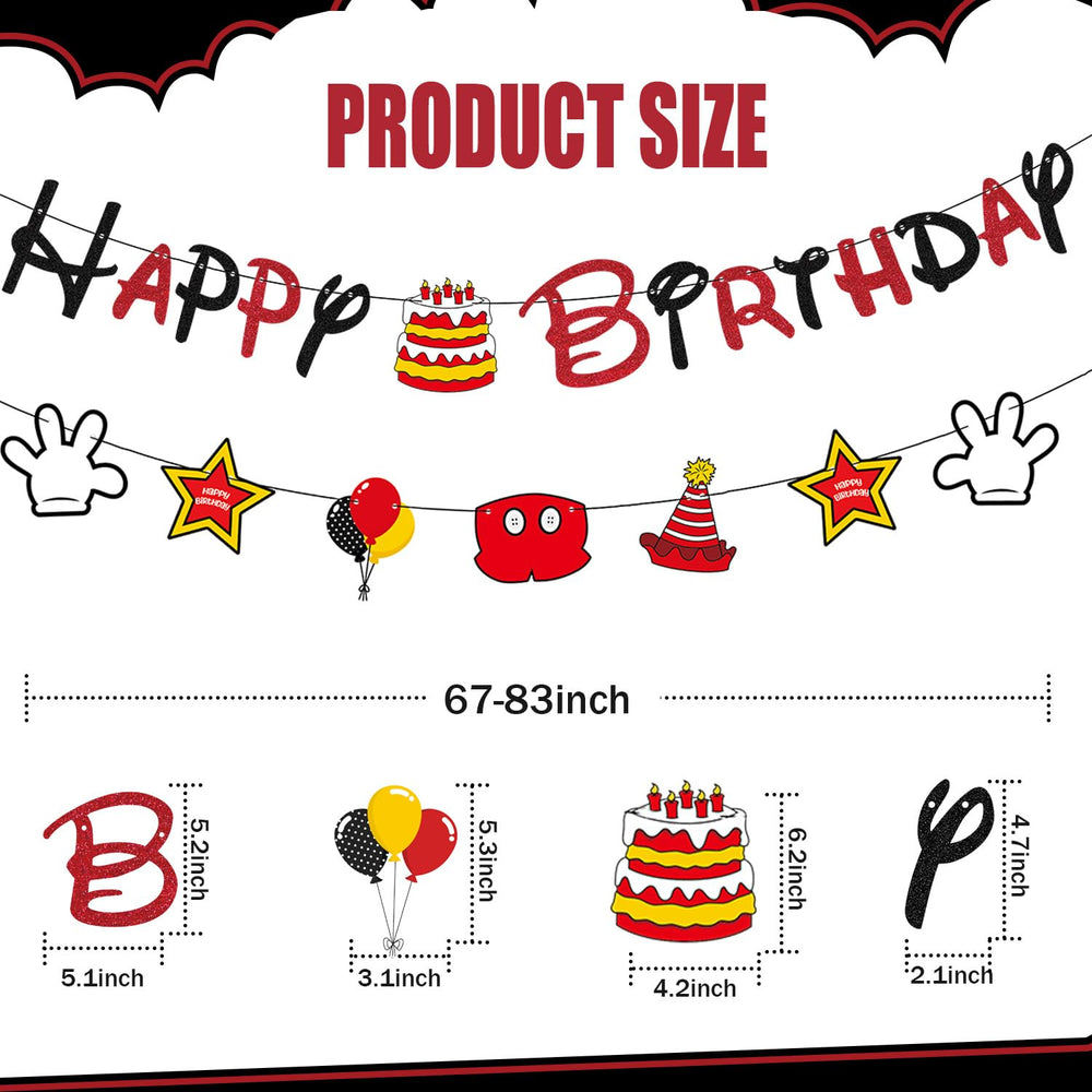GZDUCK two-shape mouse banner for varied party styling.