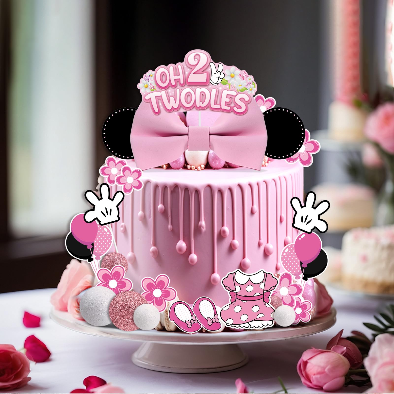 GZDUCK Oh Twodles cupcake toppers set simplifies cake decorating