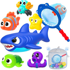 GZHFMUS ocean bath toys shark: easy-grip design fosters confident tub play.