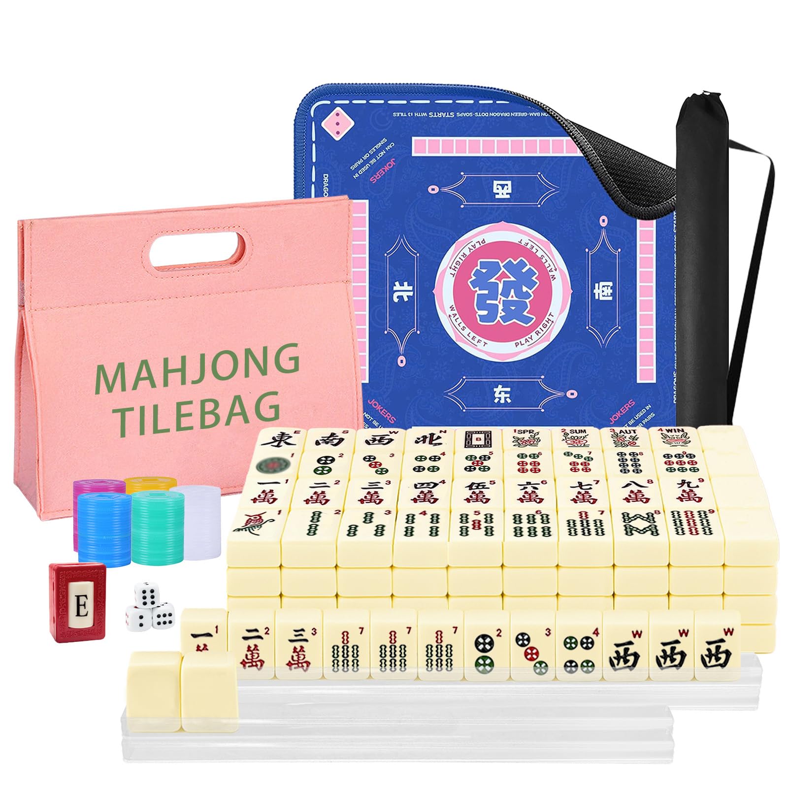 GZIXBDA American Mahjong tiles 166 set ready for travel.