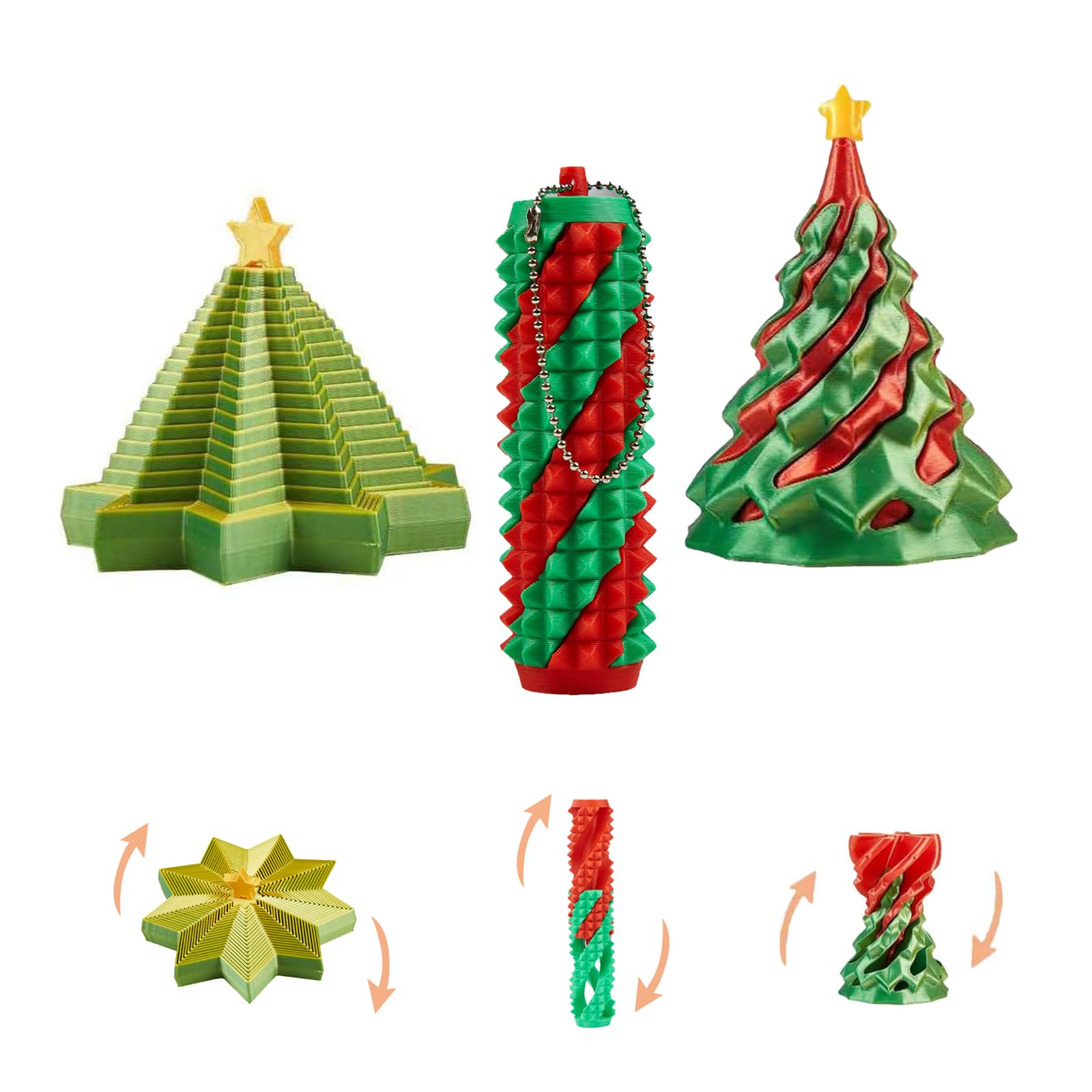 gzrnje Christmas 3D fidget star – expanded sensory toy for focus and calm.