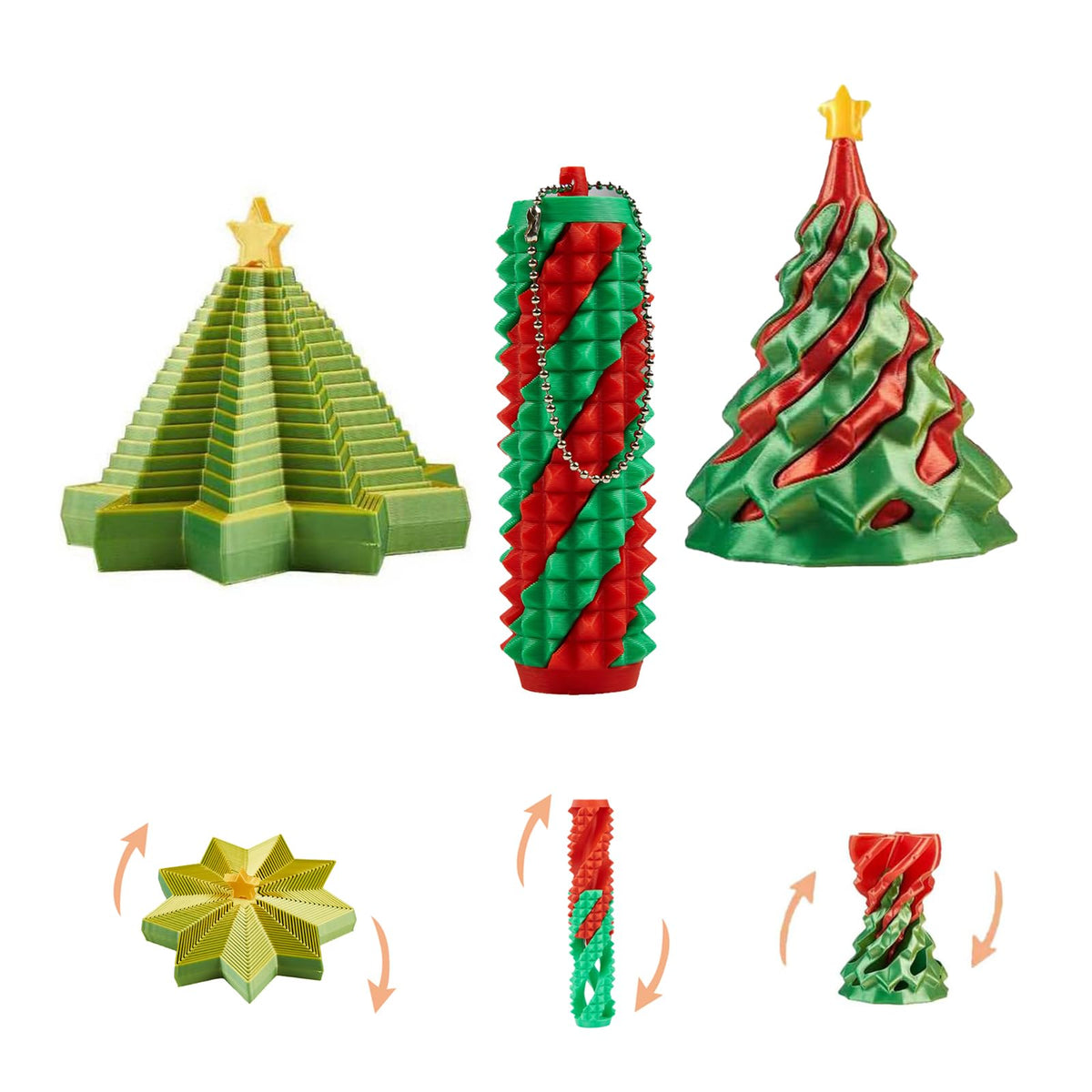 gzrnje Christmas 3D fidget star – expanded sensory toy for focus and calm.
