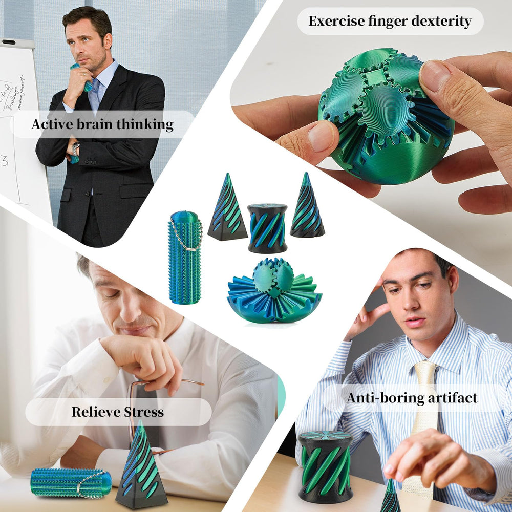 gzrnje Spiral Cone fidget toy 2 provides dual display options for study sessions.