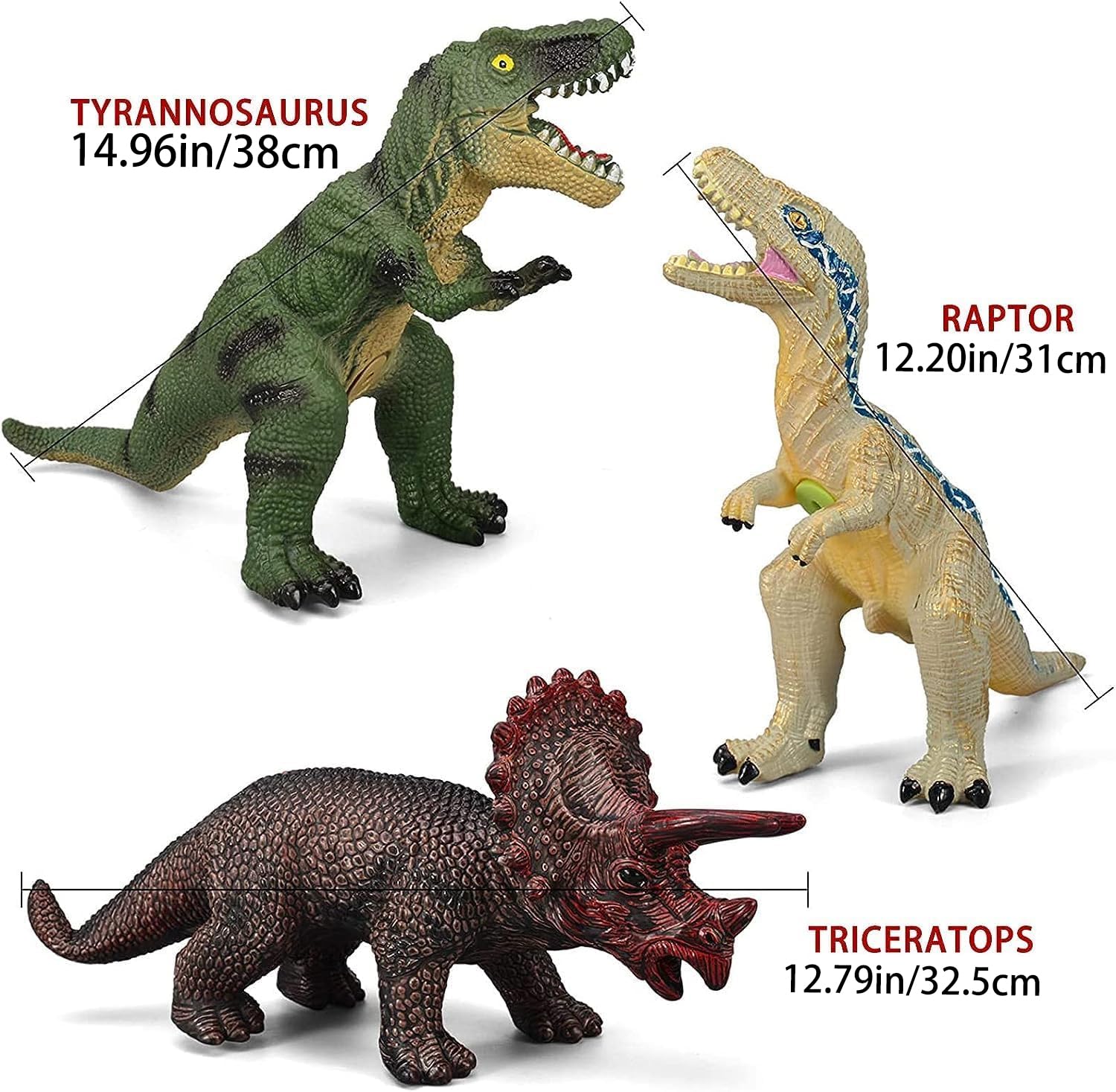 Gzsbaby Triceratops jumbo dinosaur toy with detailed sculpting for play and display