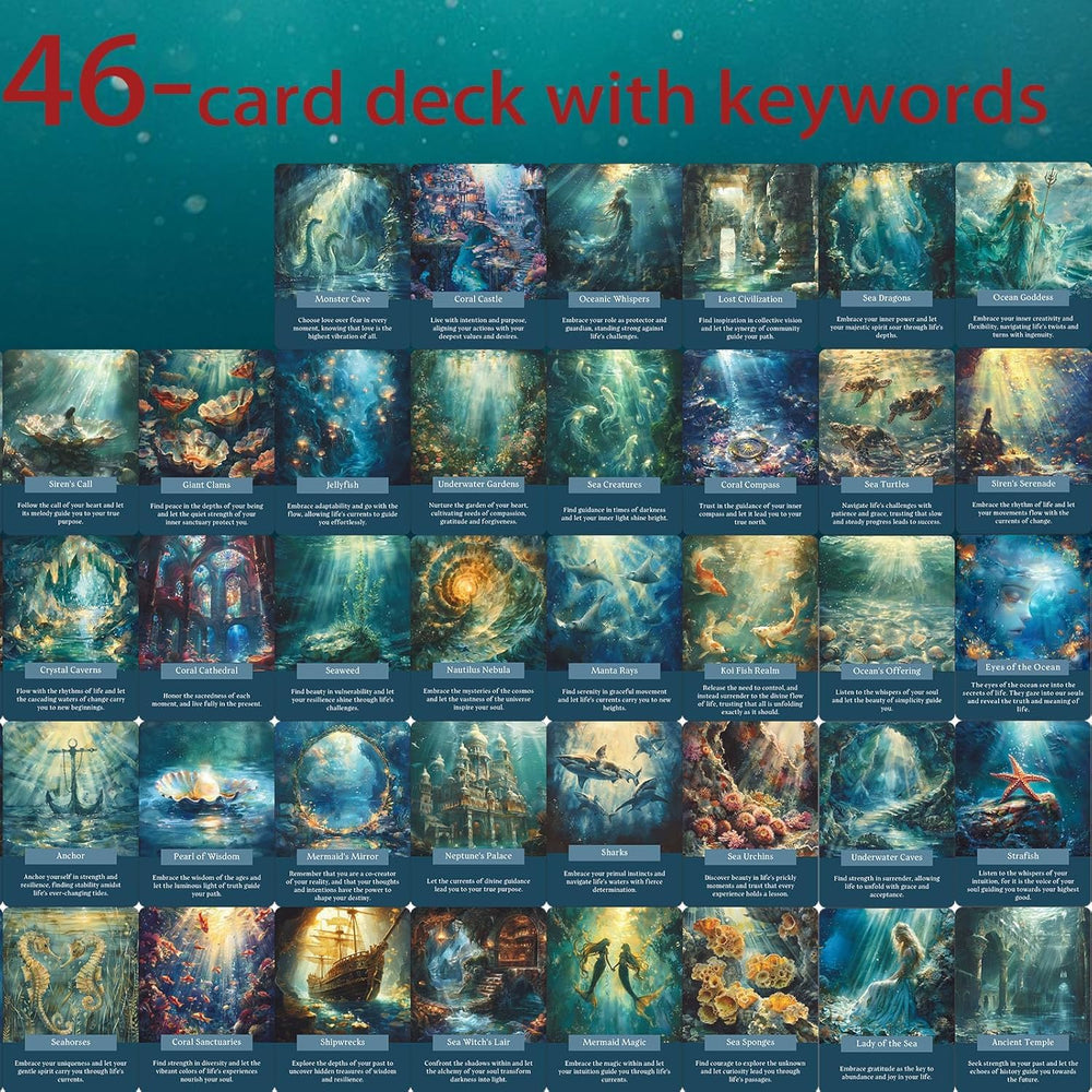GZSYXHJYXGS Mermaid guide card tale encourages compassionate self-talk and personal insight
