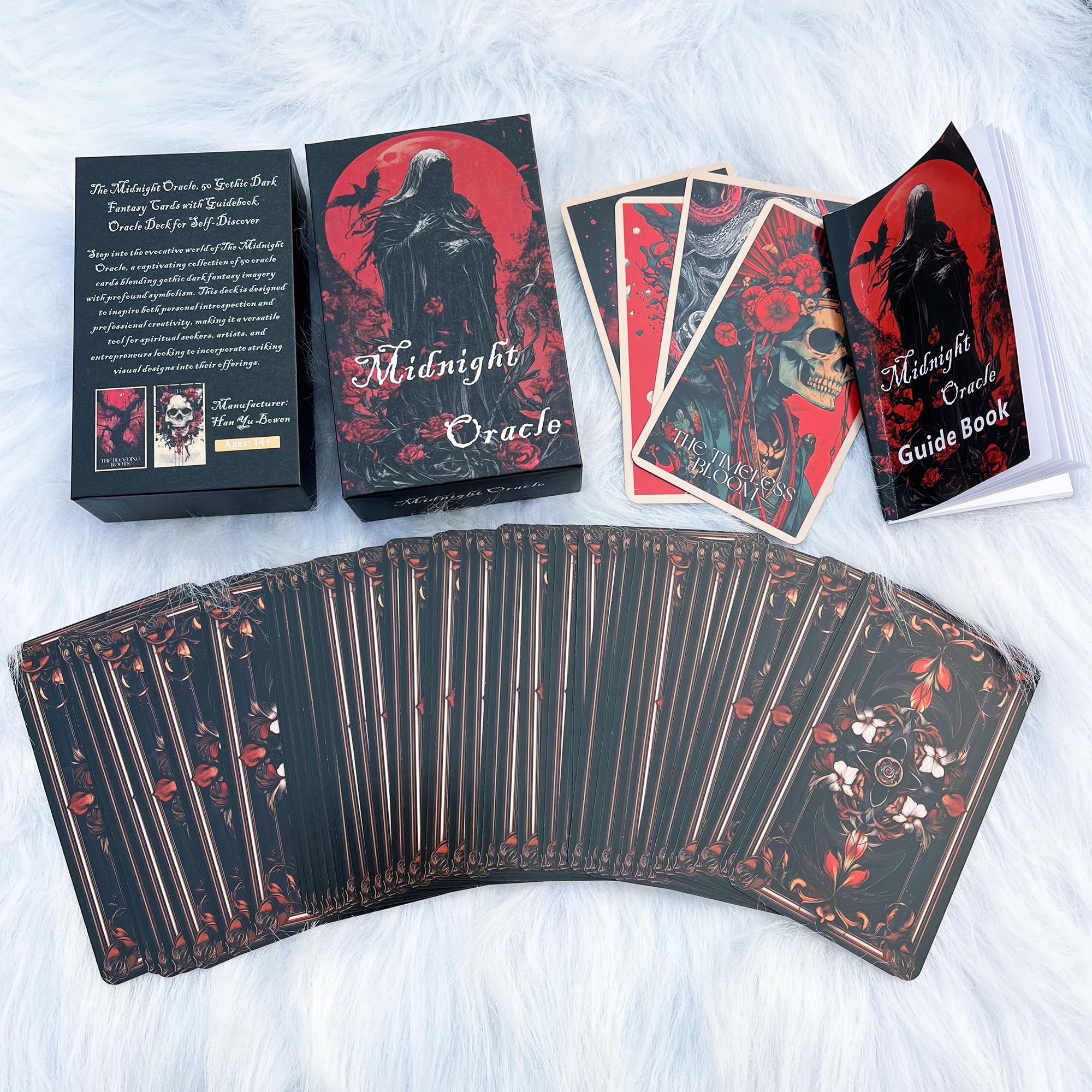 GZSYXHJYXGS Midnight Oracle card set laid out for storytelling